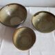 Set of 3 vernissé sandstone bowls by a ceramic potter