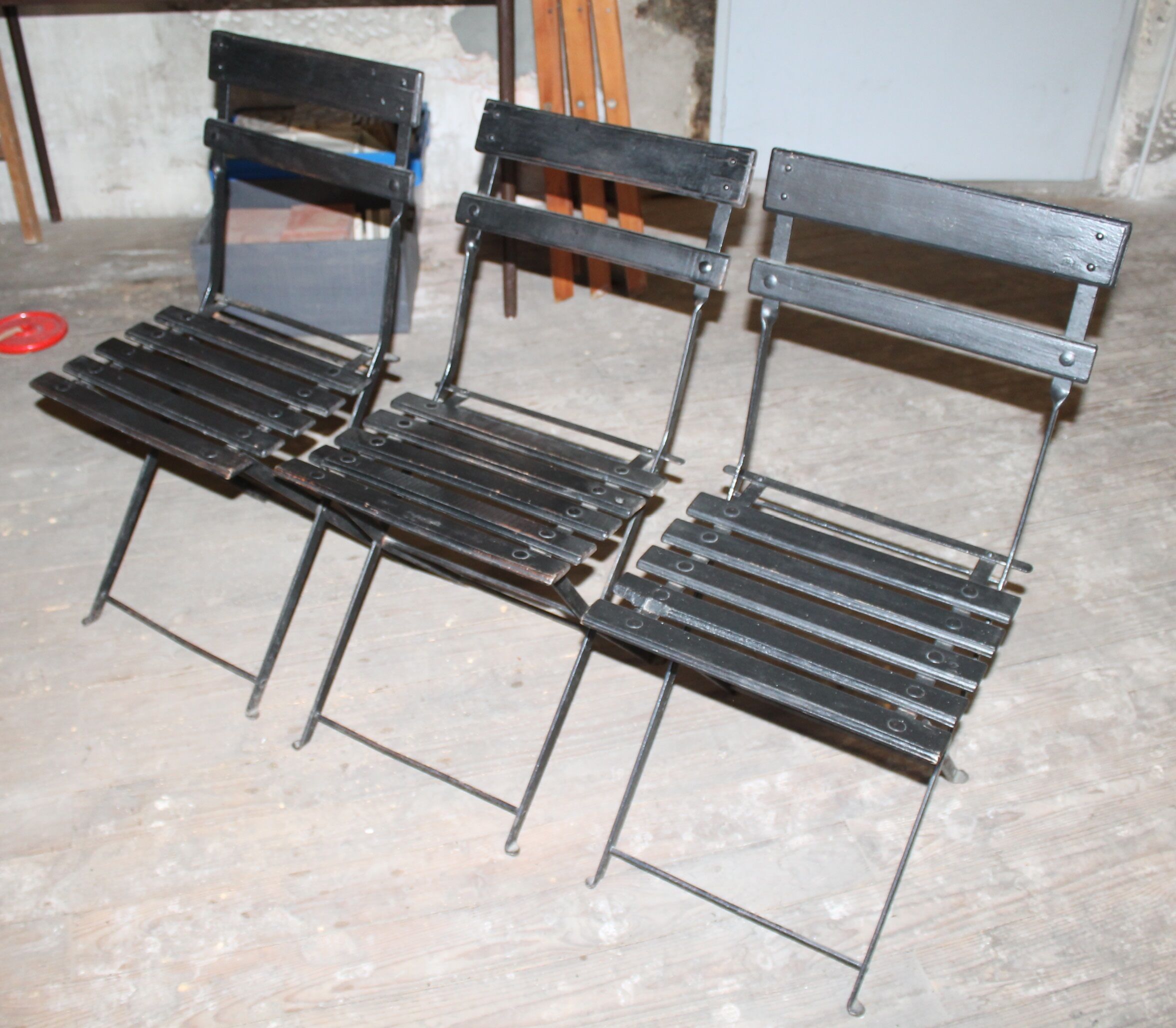 Lot of three garden chairs