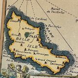 Carte marine océan atlantique vintage, encadrée