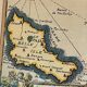 Vintage Atlantic Ocean Marine Map Gold Leaf Frame