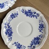 Set of 2 Romantic Sarreguemines tea/chocolate plates