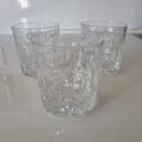 3 high-quality crystal whisky glasses