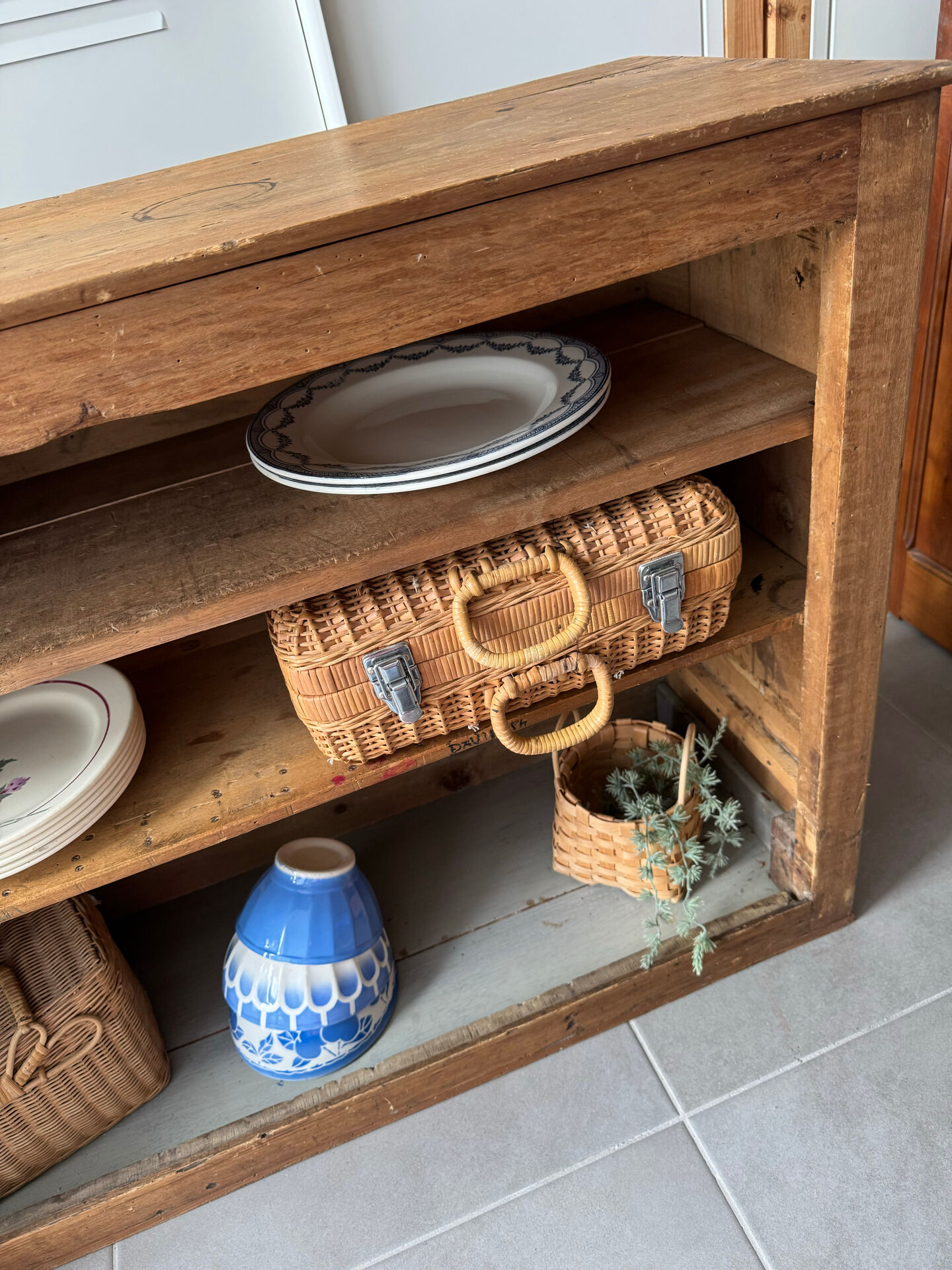 Workshop furniture, low workshop sideboard, charming furniture