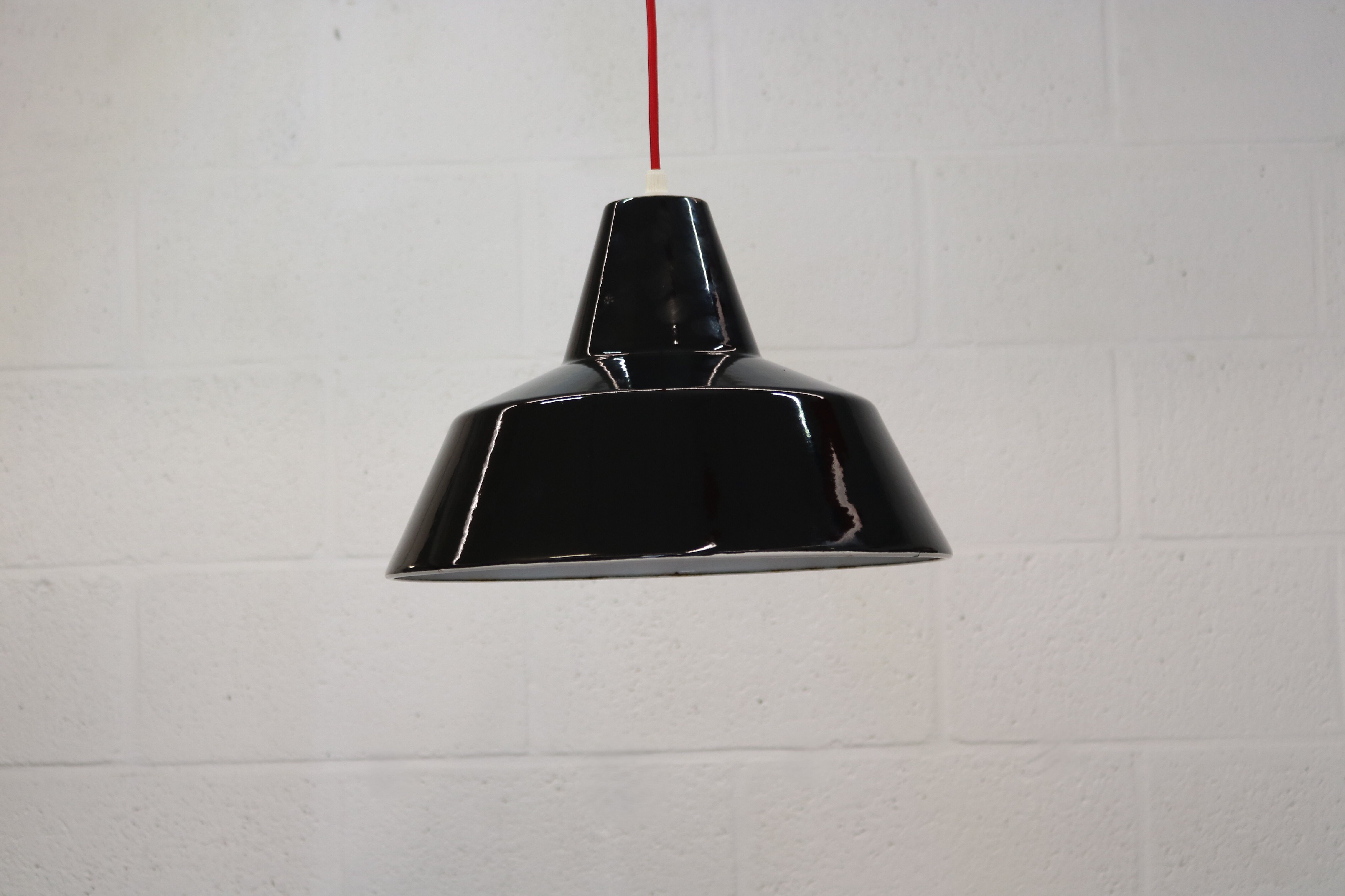 Danish industrial pendant lamp by **Louis Poulsen**, model **Vaerksteds**