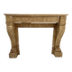 Napoleon III fireplace with claw feet in speckled marble, 19th century.