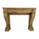 Napoleon III fireplace with claw feet in speckled marble, 19th century.