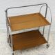 Folding table Bremshey Dinett in chrome and vintage wood