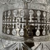 Lustre verre chrome années 60