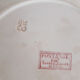 Flat plate Sarreguemines , Fontanges , pink , vintage French , 50s