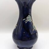 Vintage Signed Longwy Style Glazed Terracotta Vase