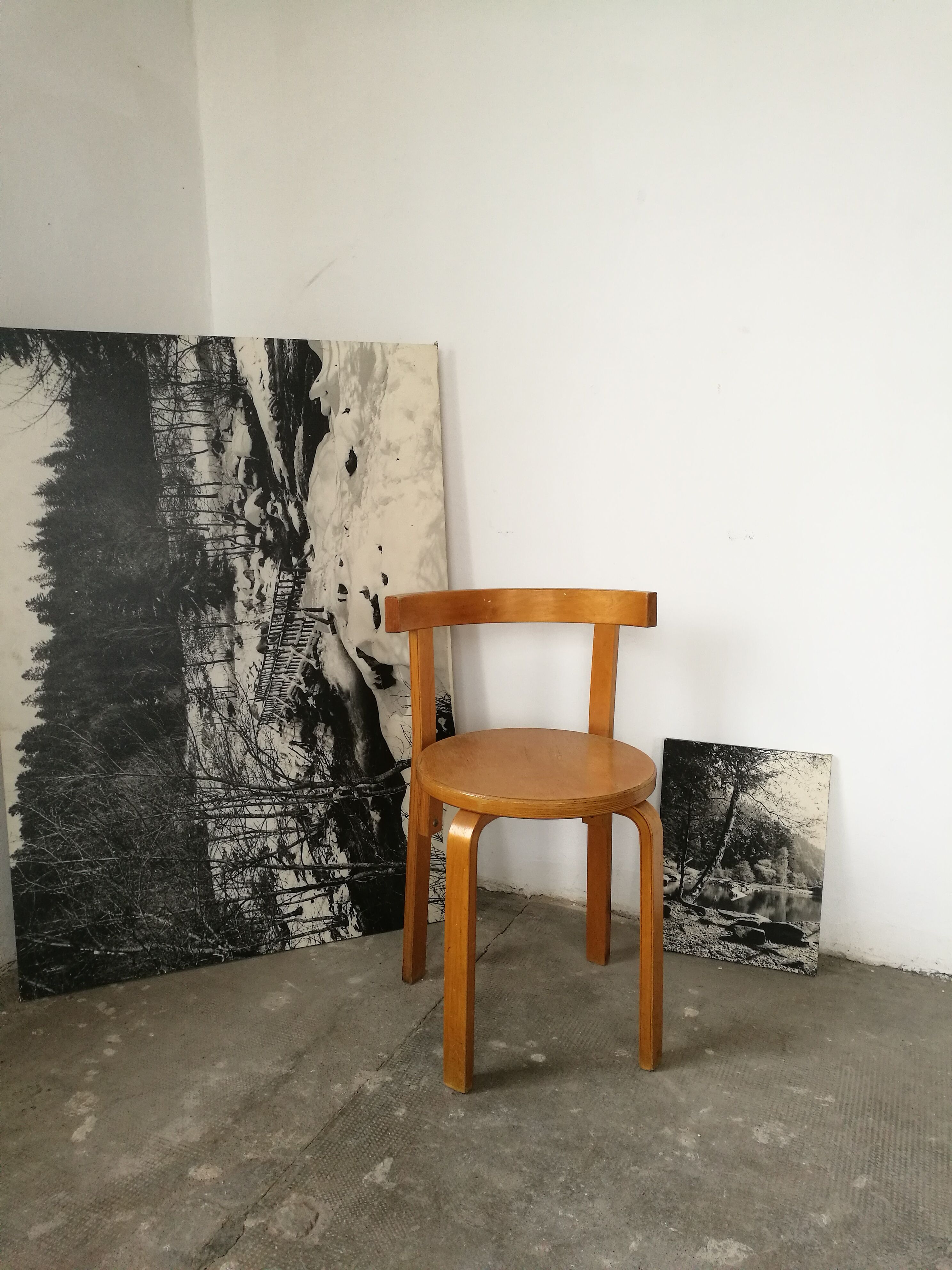 Plywood chair, glued laminated scandinavian chair