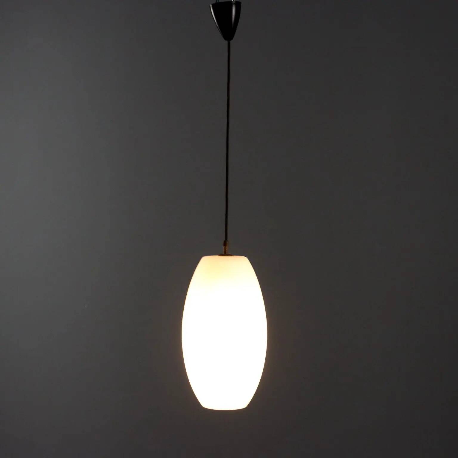 Vintage glass ceiling light, design, Italy, 1960s