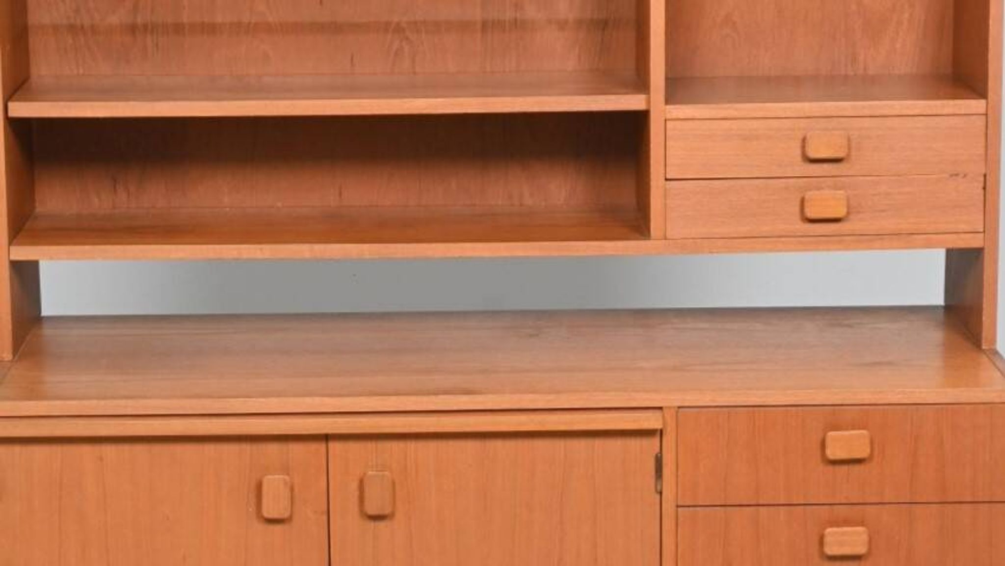 Vintage Scandinavian modular bookshelf in teak - 1960s