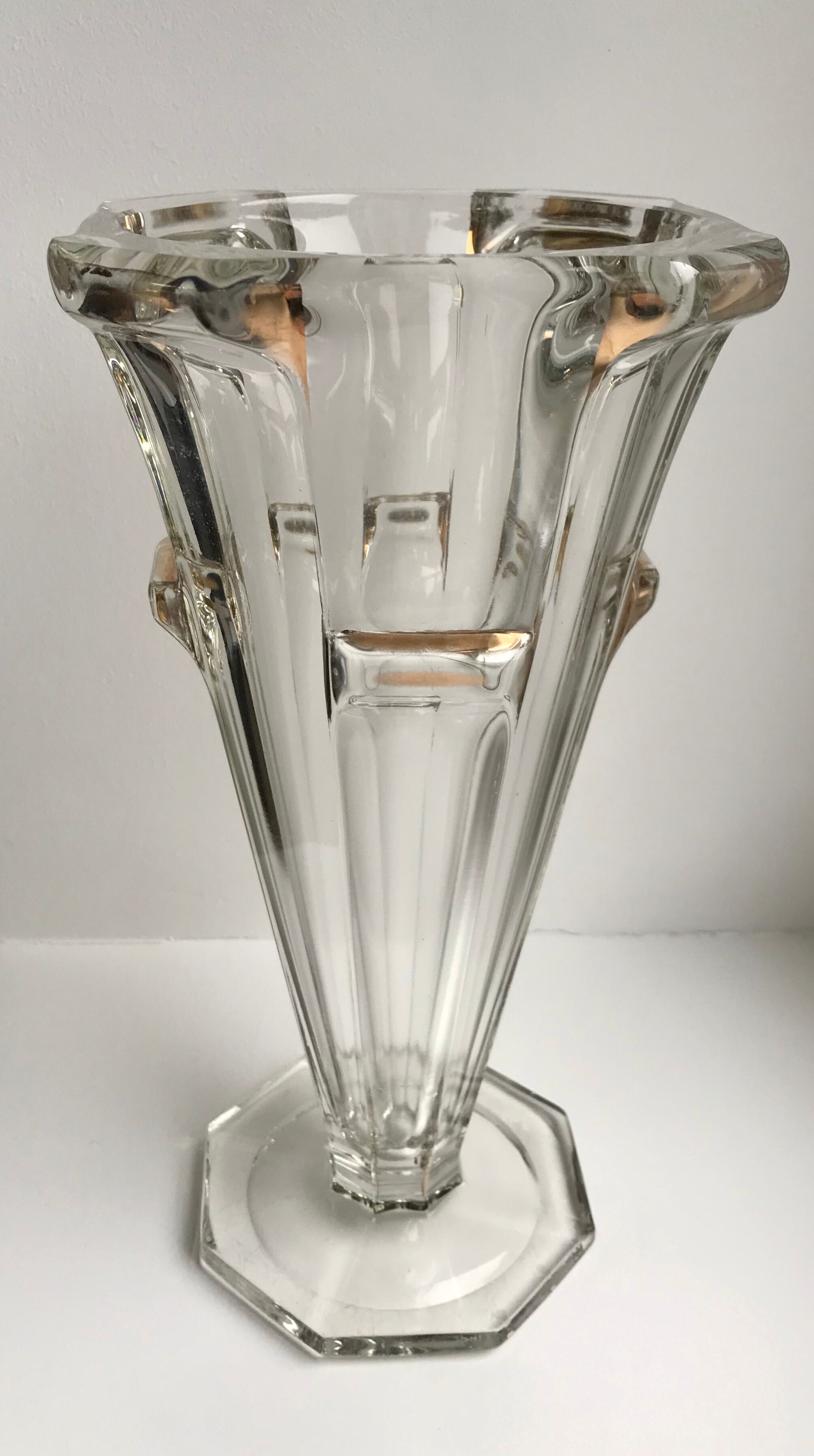 Art Deco crystal vase 30s-40s