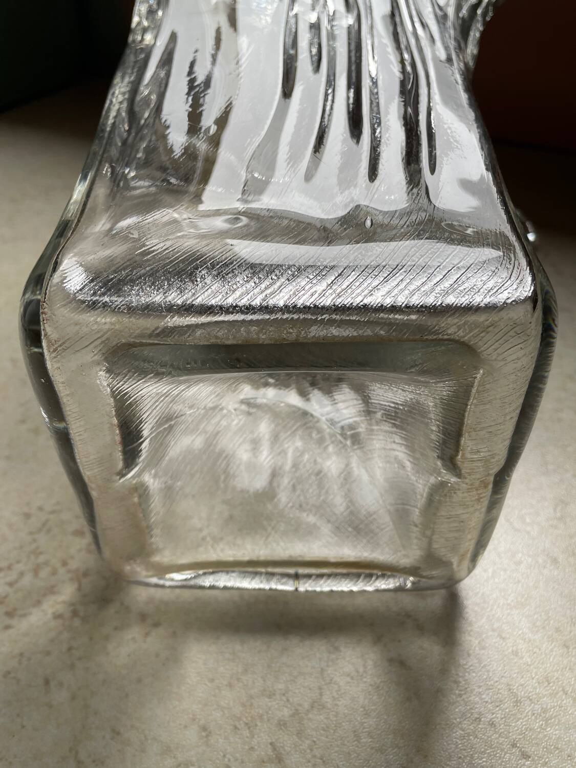 Molded glass vase