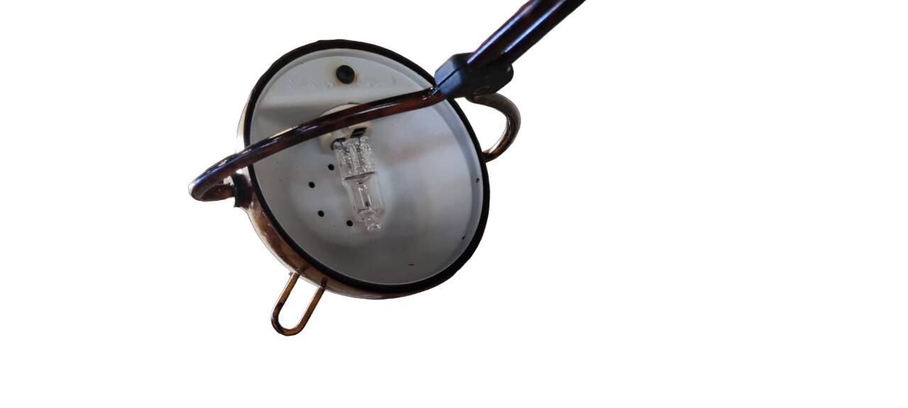 Vintage metal floor lamp "Yuki" Italian designer Paolo Francesco Piva