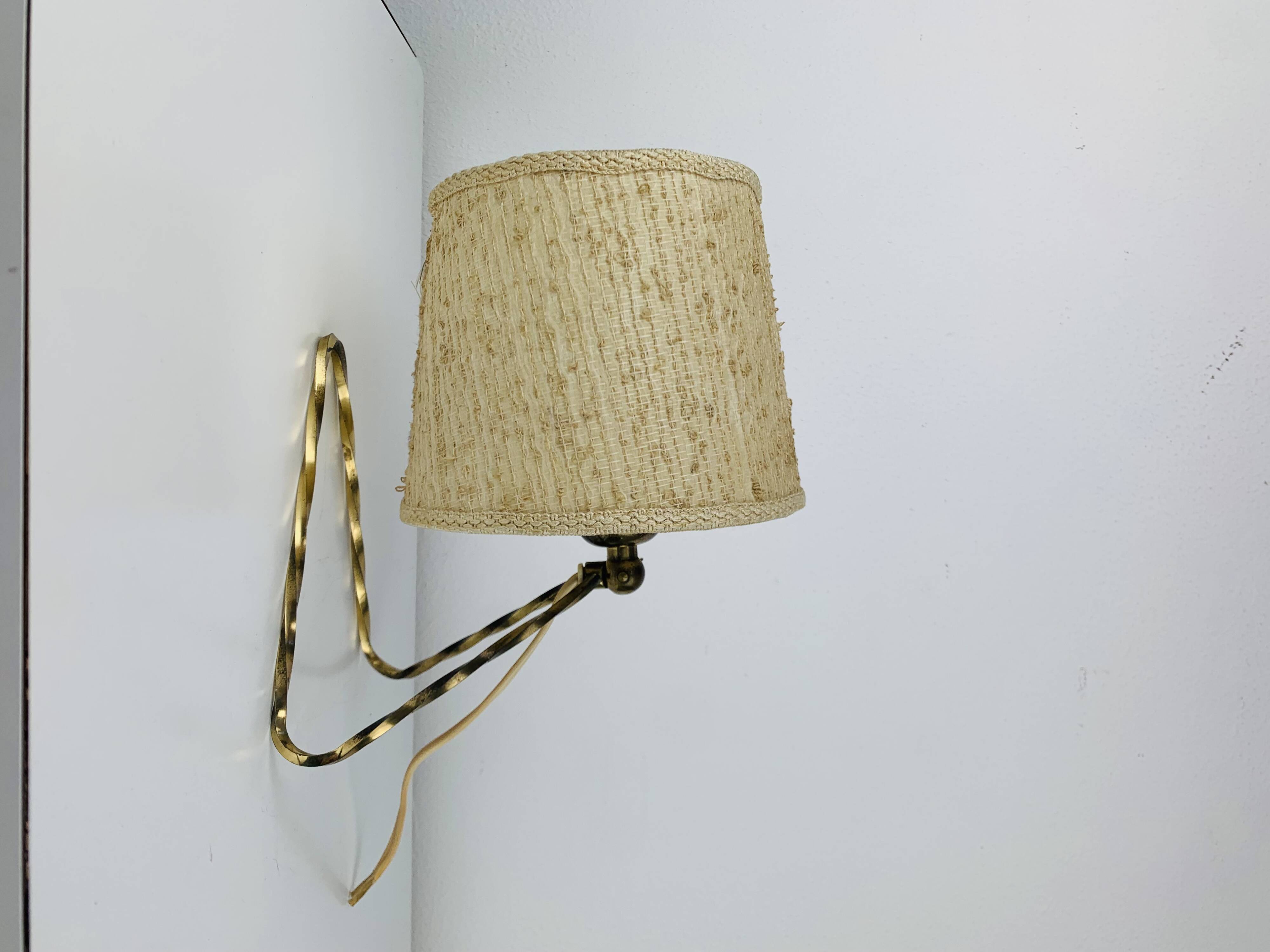 Vintage 50s brass wall lamp