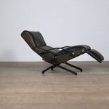 P40 Lounge Chair By Osvaldo Borsani For Tecno In Original Leather, Italy 1960s