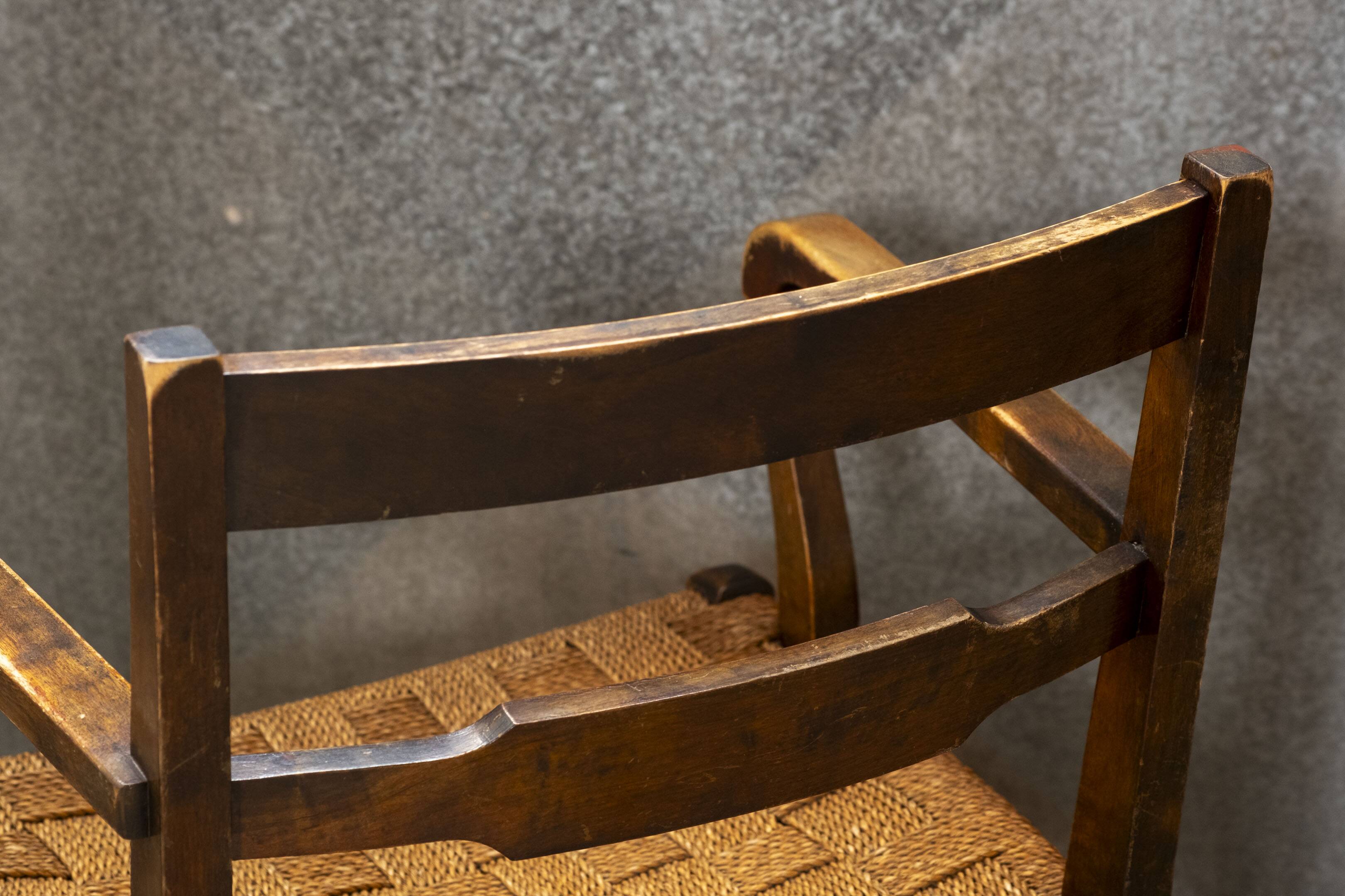 Fauteuil avec assise tissée, Danemark 1930