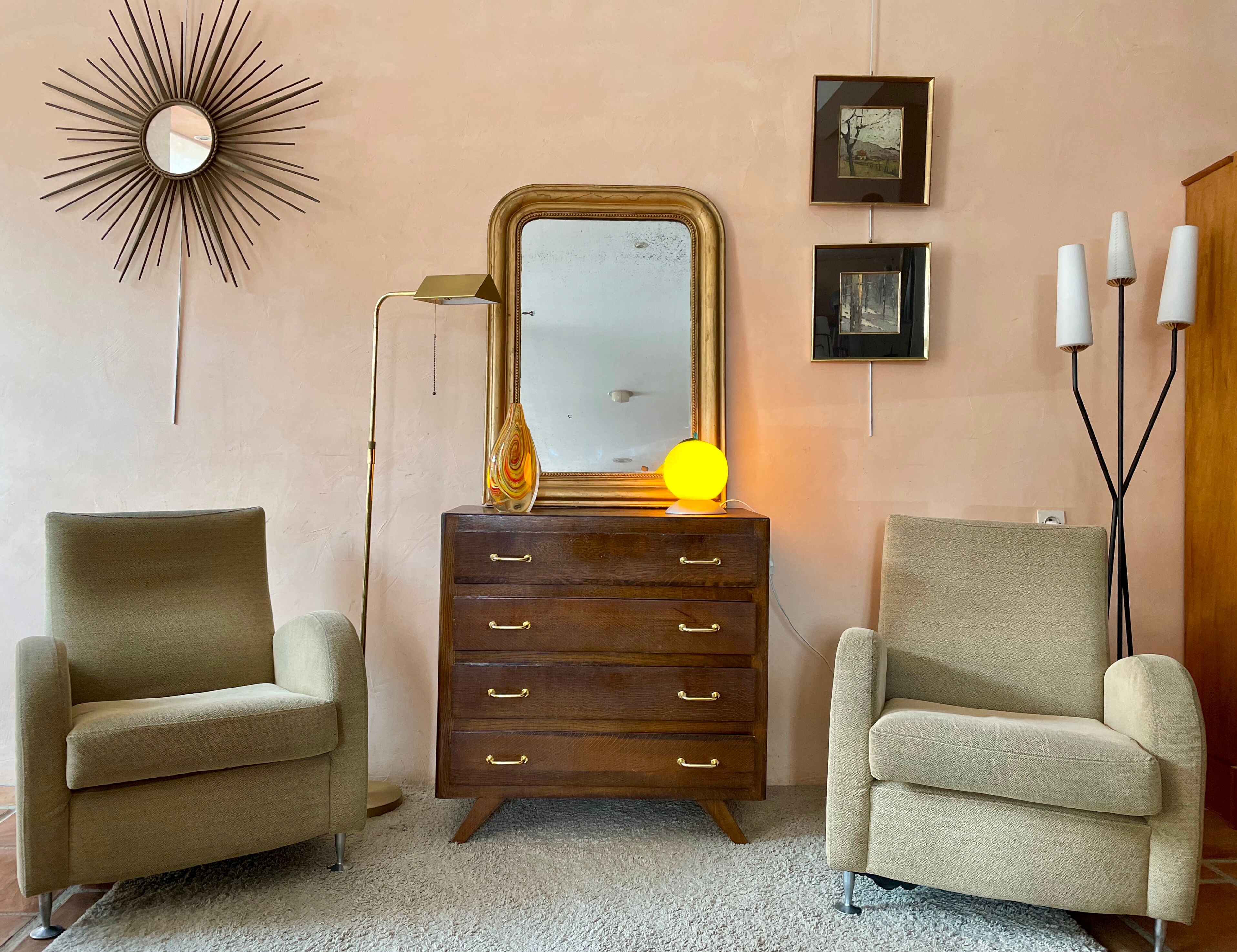 vintage dresser at 4. 1960s compass foot drawers