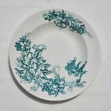 Set of 9 hollow plates Terre de Fer, Floréal model