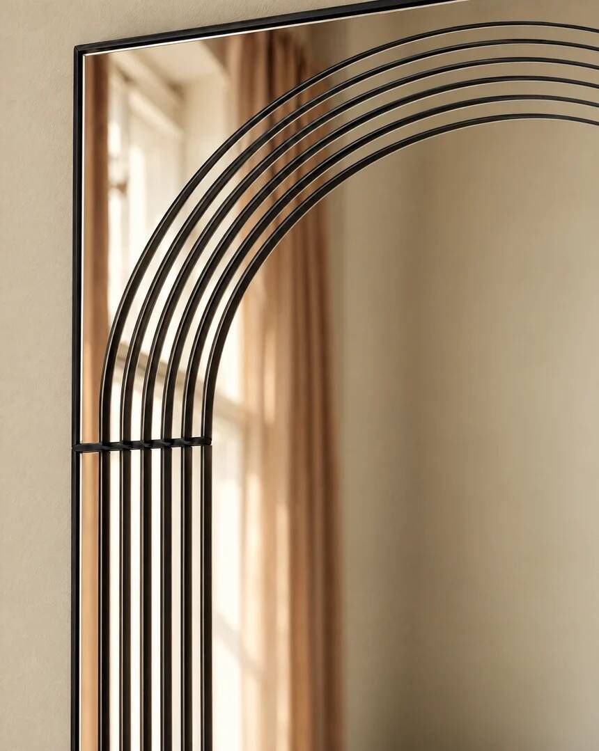 Curved Art Deco mirror - Circa 1970