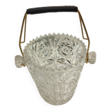 Crystal and brass ice bucket