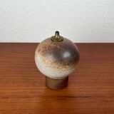 Mid-century modern ceramic oil lamp by Danish studio Aage Würtz, 1956.