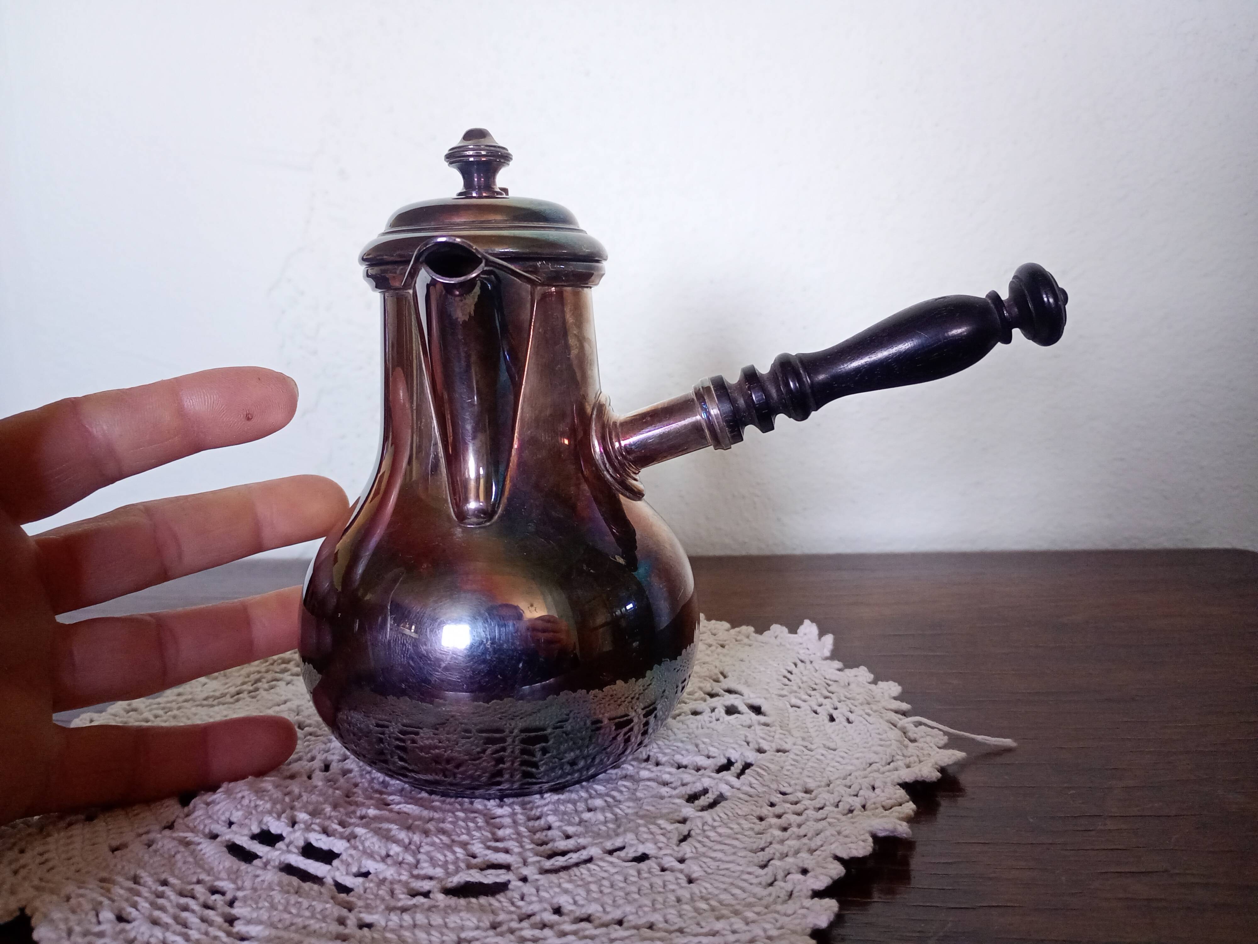 Christofle Gallia collection - Chocolate maker - blackened wooden handle