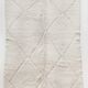 Moroccan Berber carpet Beni ouarain ecru plain with engraved diamonds 285x200cm