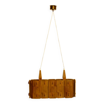 Vintage Suede pine chandelier 1970s