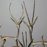 Family of 7 African brass gazelles or antelopes from the 50s and 60s, Congo