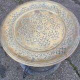 1970s round Moroccan side table