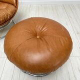 1960s Vintage leather 'Karate' Chair Set by Michel Cadestin for Airborne