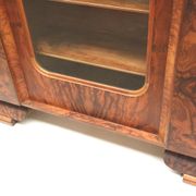 Large vintage burl walnut Art Deco cabinet made in the 1930s