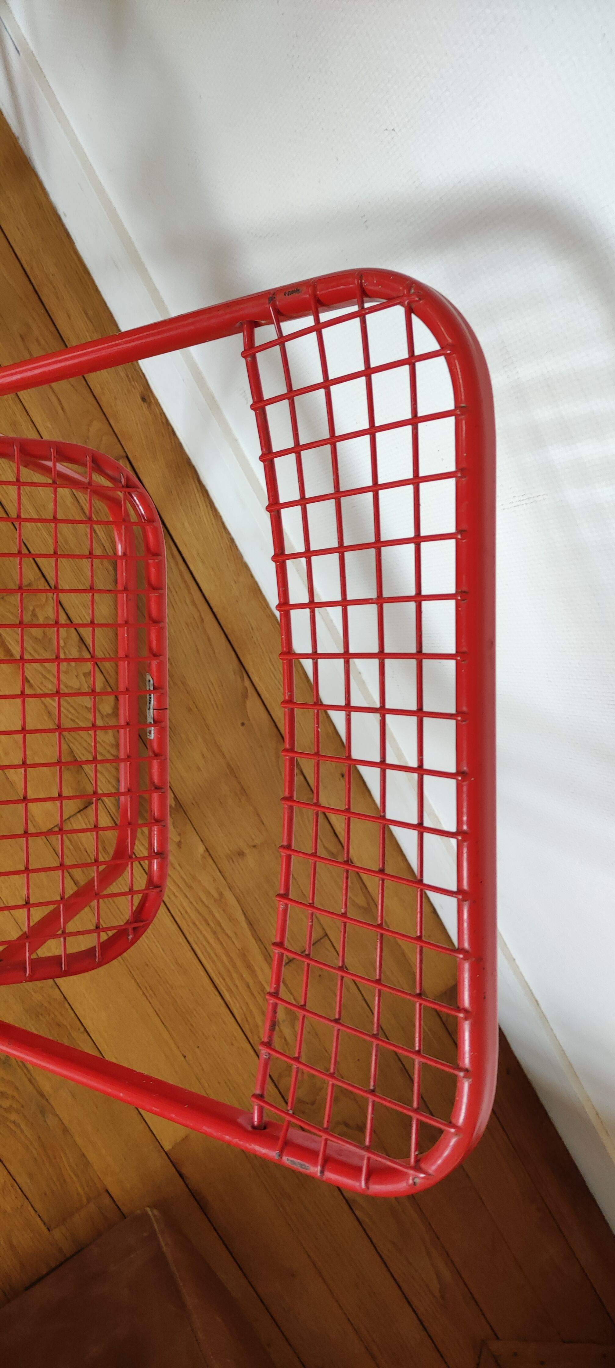 Pair of folding chairs Talin metal red