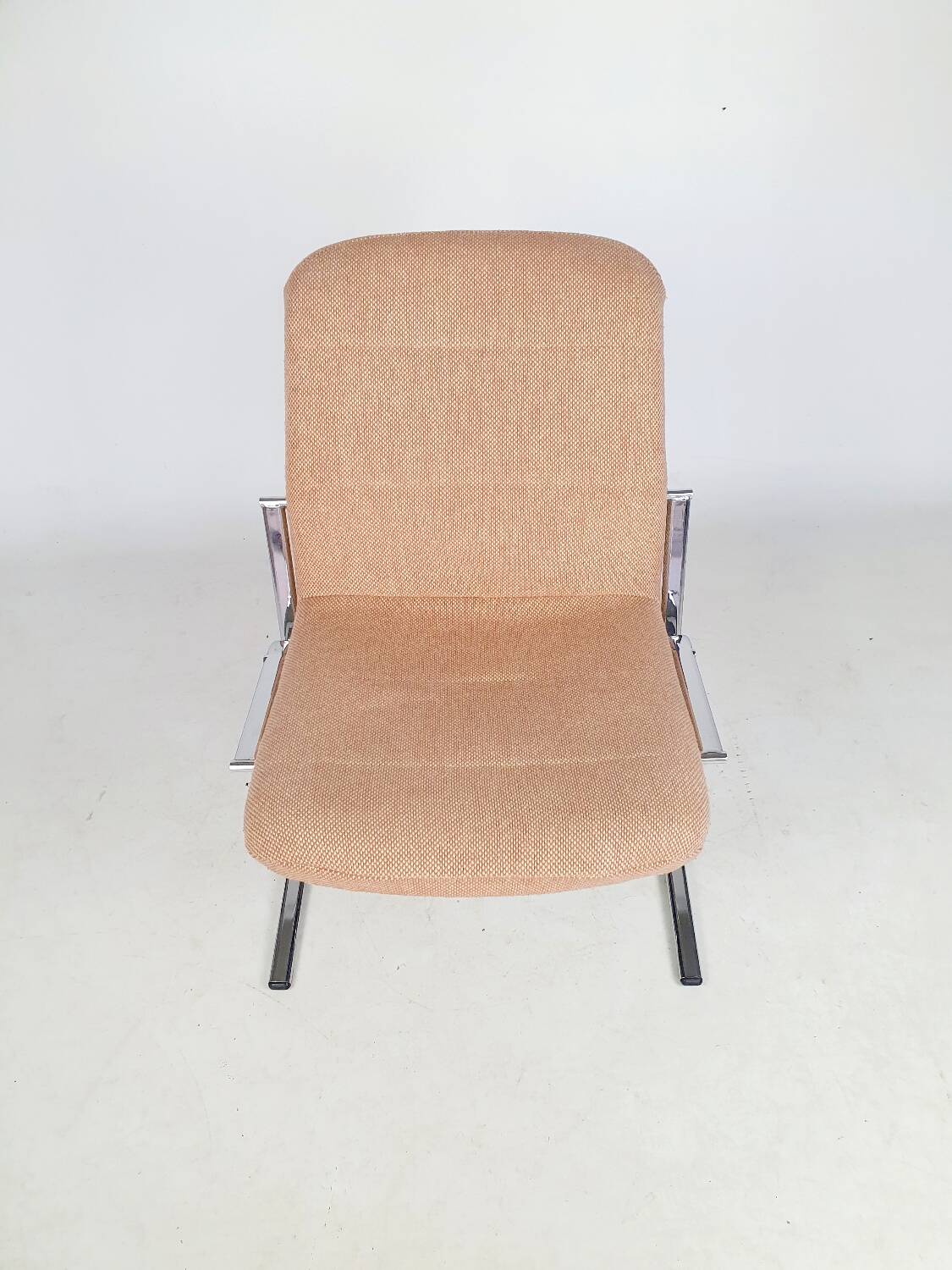 Chauffeuse vintage,  tissu et chrome