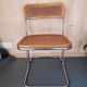 Set of 4 TIVIR chairs in cane and chrome metal.