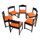 Set of 6 vintage Scandinavian chairs from the 1960s