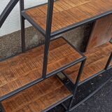 Round wall shelf wood and metal