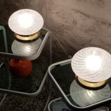 Paire de lampes en verre Murano