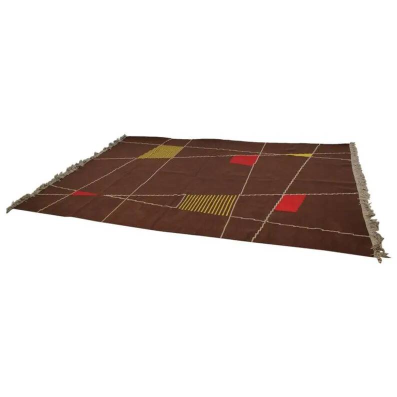 Big Geometric Design Carpet or Rug, 1959