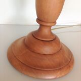 Turned wood lamp vintage 60s-70s