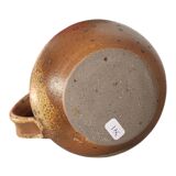Pyrite stoneware pitcher signed Michel Dumont / Puisaye