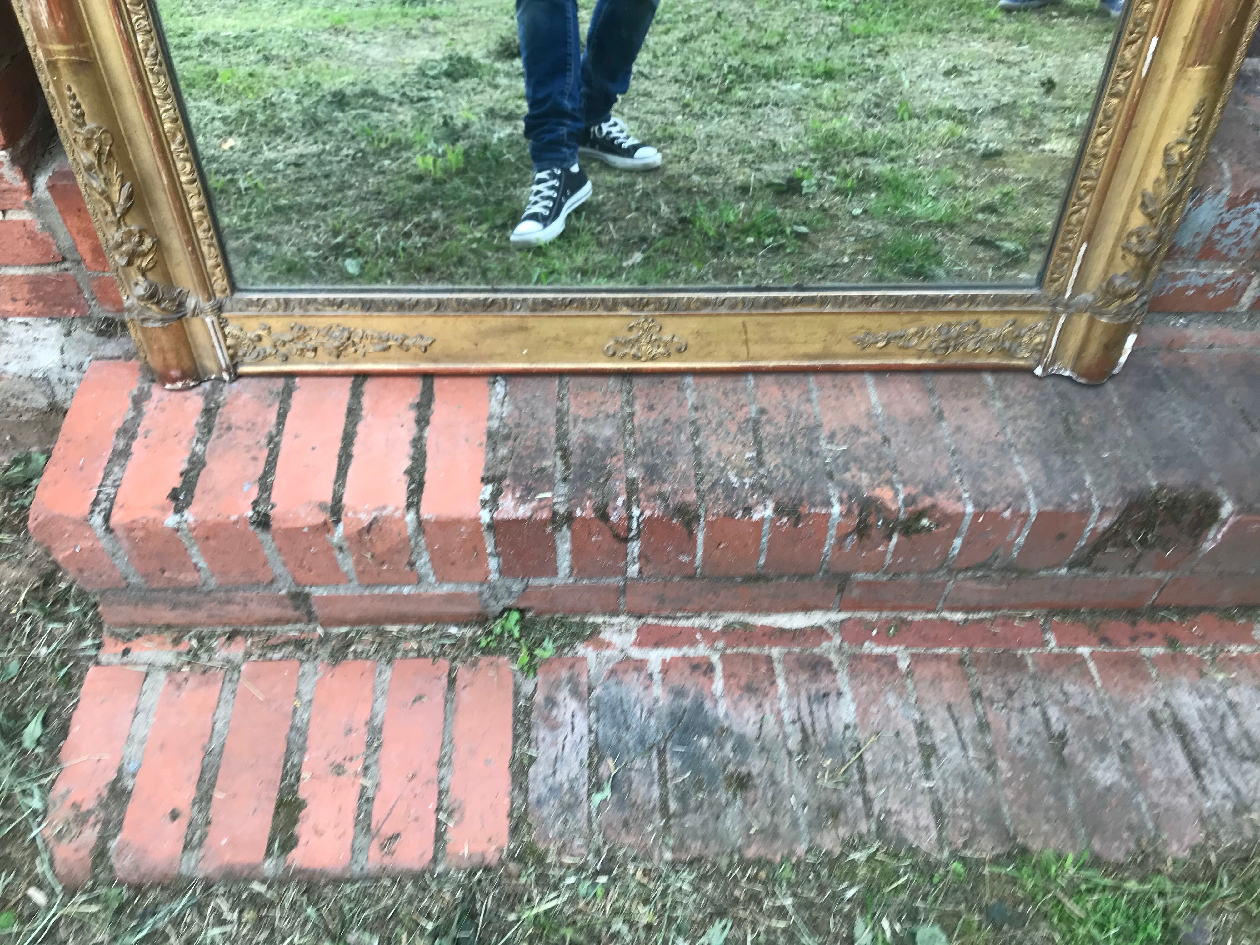 Golden Louis XV mirror with gold leaf - 140x103cm