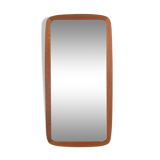 JM teak mirror with organic shape teak console, Denmark, 60s