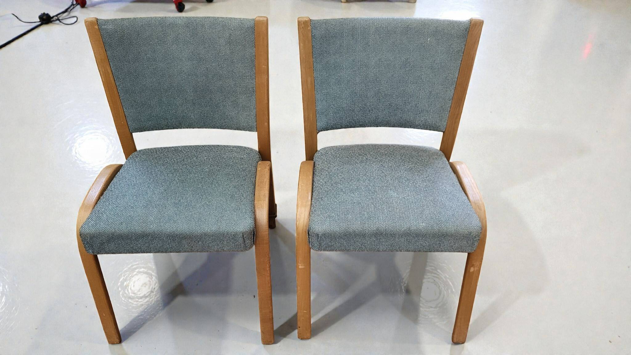 4 Bow wood chairs, Steiner edition, 1950