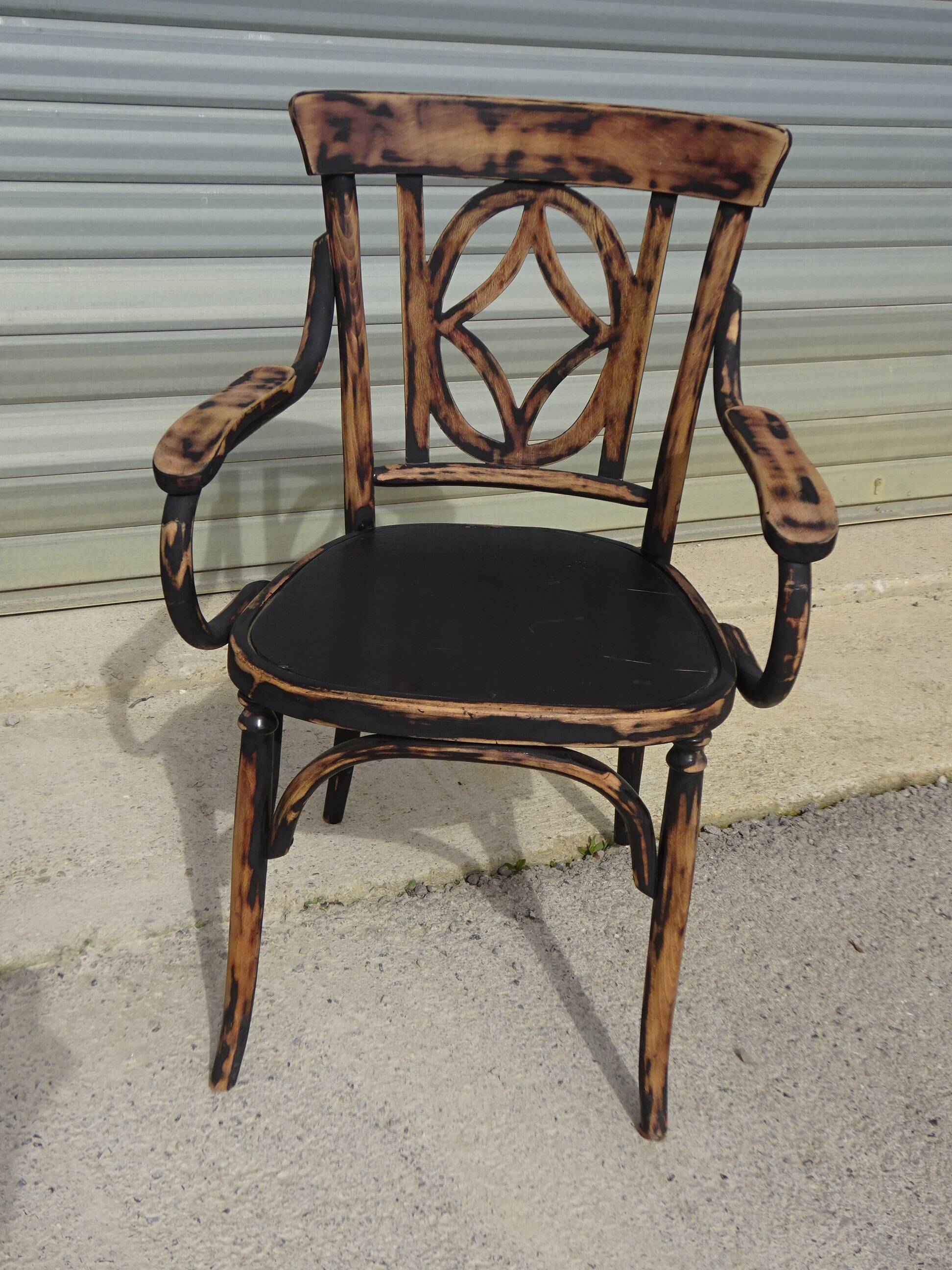 Salon Baumann, 1910, banquette, fauteuil et chaise bistrot