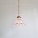 Suspension Holophane in ribbed transparent glass, 1930s