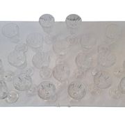 Ensemble de 20 verres en cristal taillé à la main (1985)